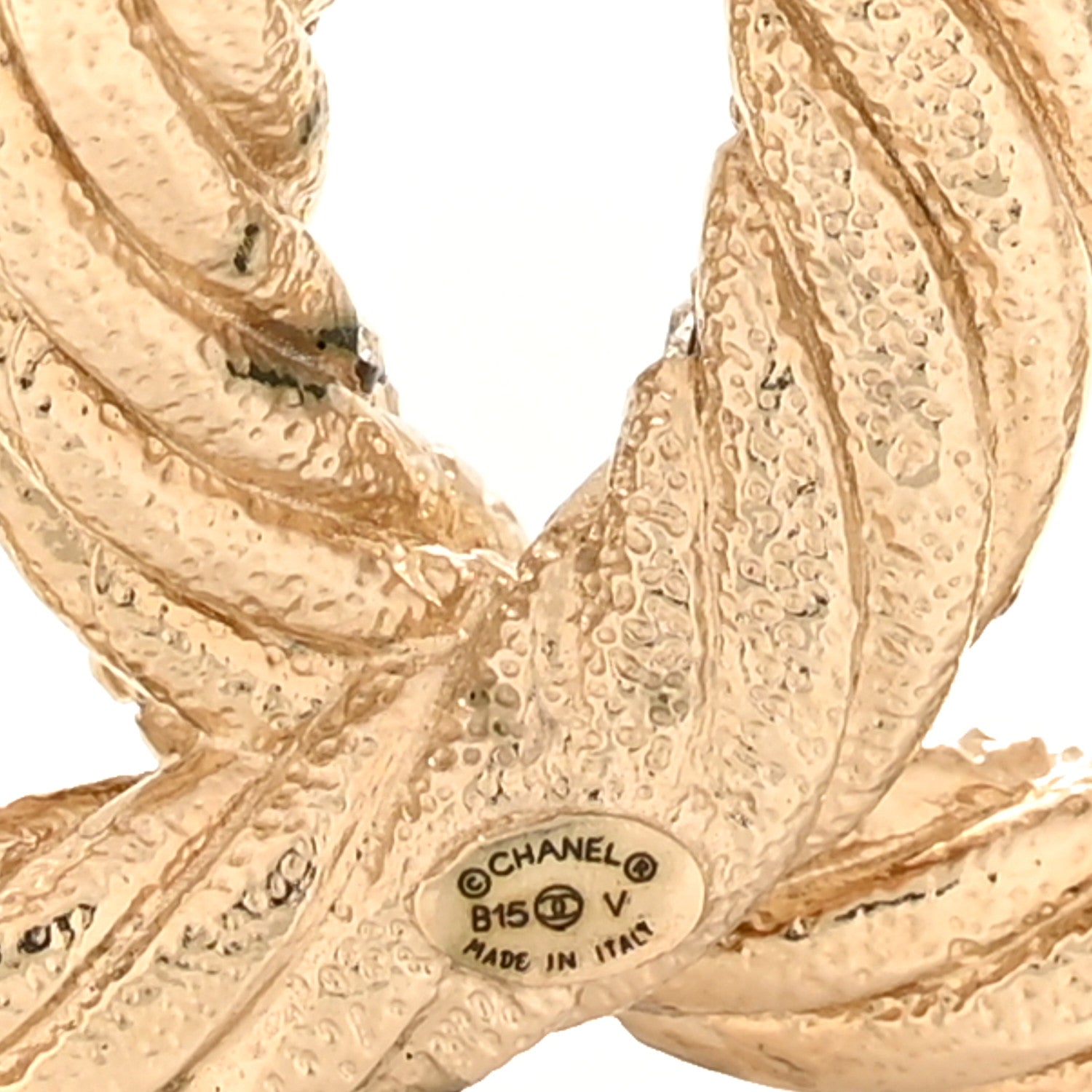 Chanel Crystal Twisted CC Brooch Light Gold 1848394 – FASHIONPHILE