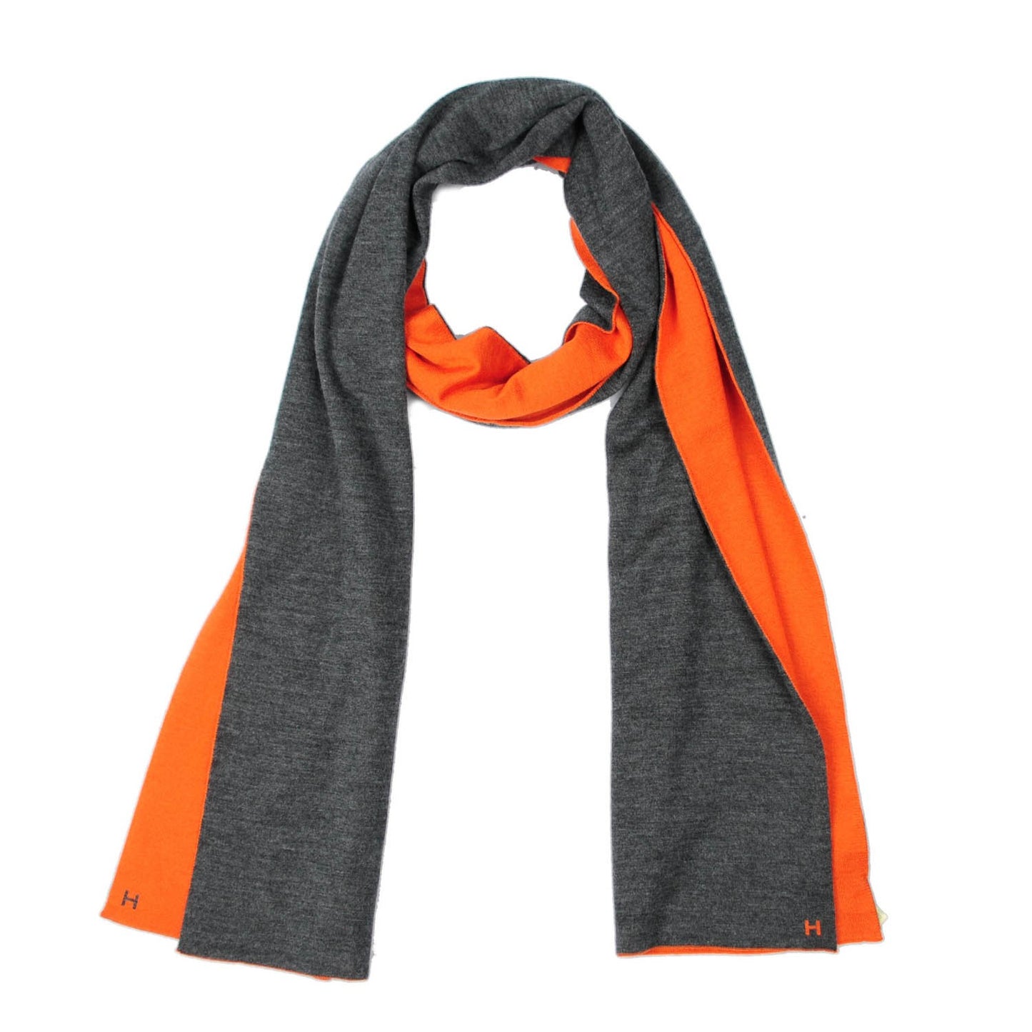 Cashmere Silk Aller Retour Scarf Orange Flannelle