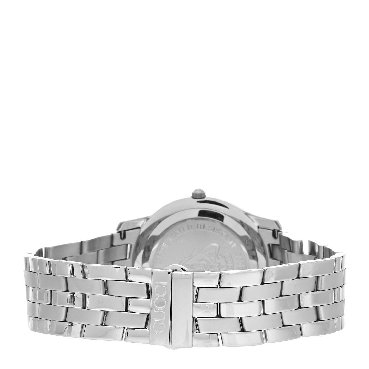 Stainless Steel Diamond 35mm 5500M Quartz Watch Black