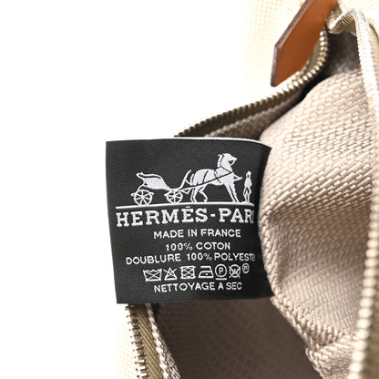 Hermes Canvas Small Bride-A-Brac Pouch Natural Jaune Citron 6 of 6