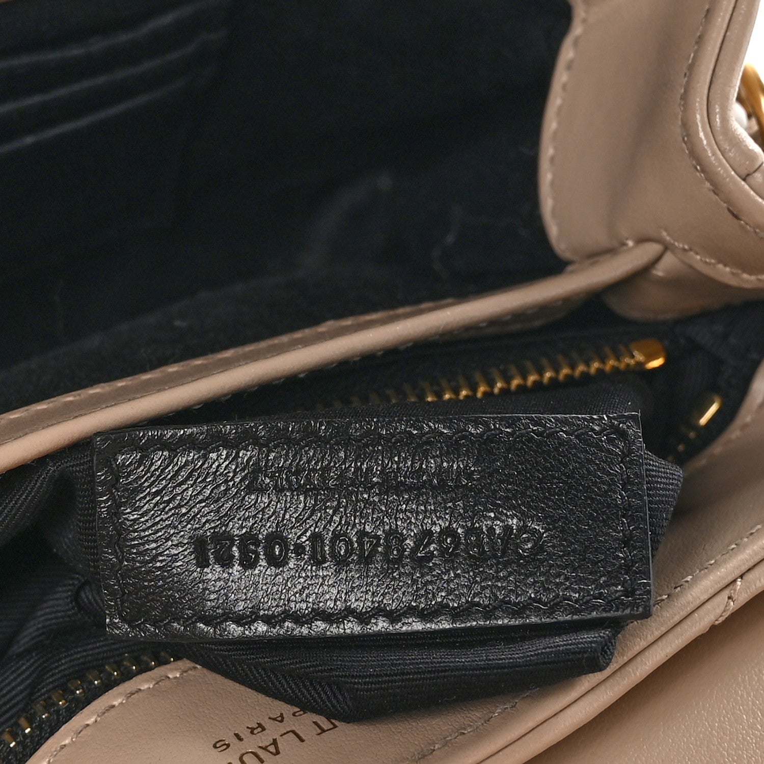 Saint Laurent Calfskin Y Quilted Monogram Toy Loulou Crossbody Bag Dark Beige 7 of 10