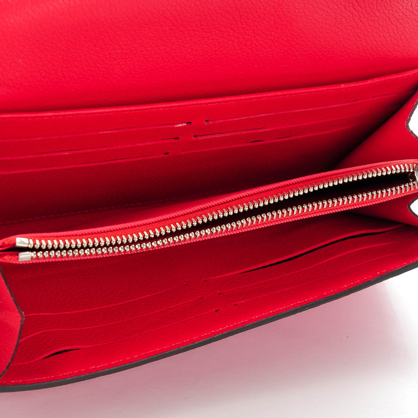 Calfskin Lockme II Wallet Poppy