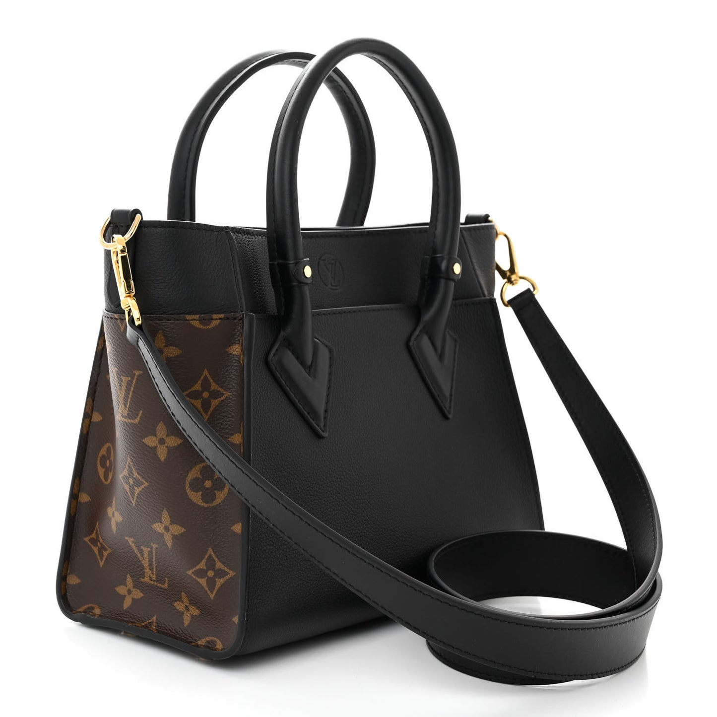Calfskin Monogram On My Side PM Black