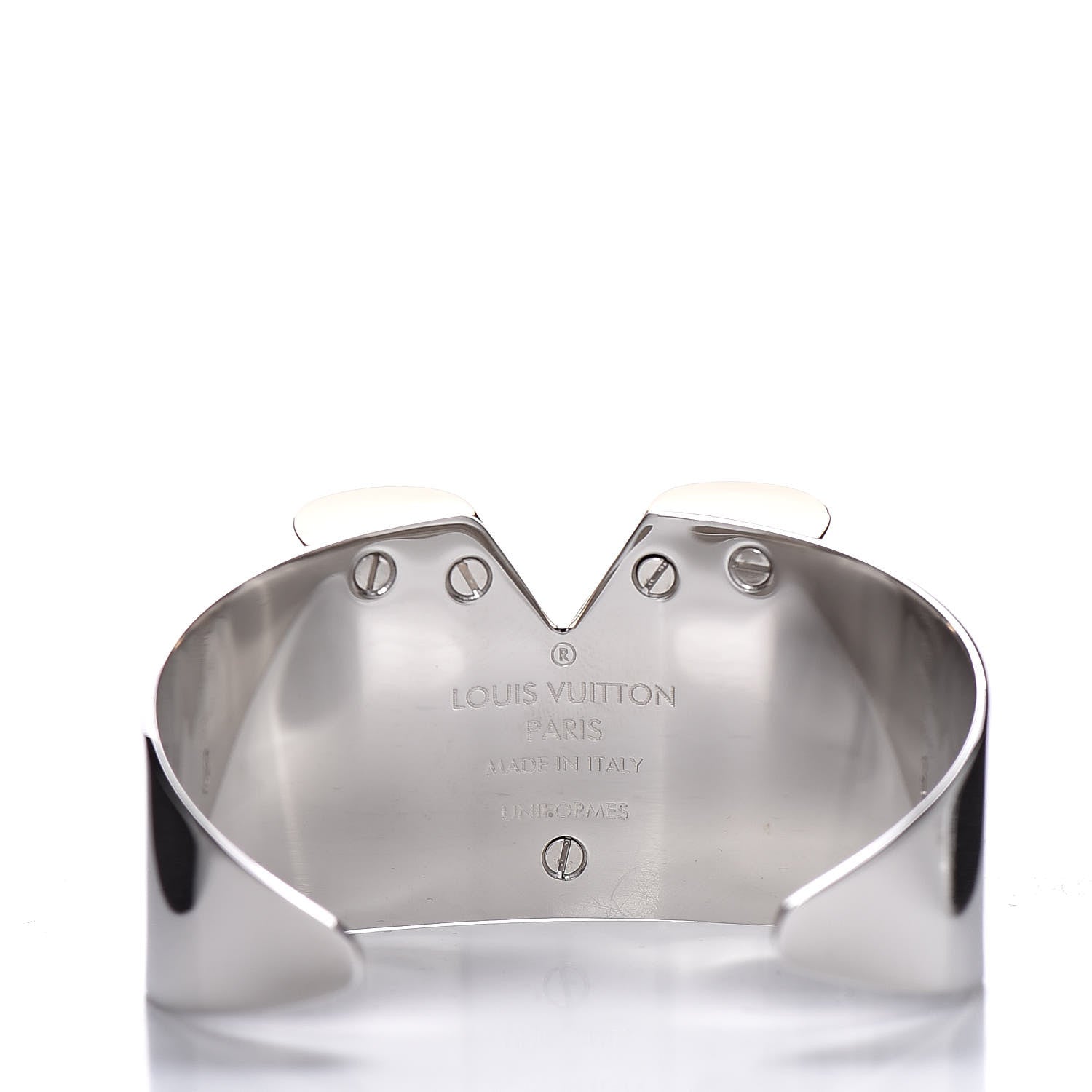 Louis Vuitton Metal Essential V Cuff Silver 3 of 4