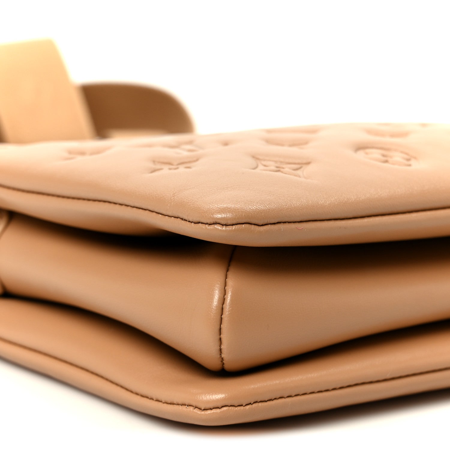 Louis Vuitton Lambskin Embossed Monogram Coussin PM Camel 10 of 11