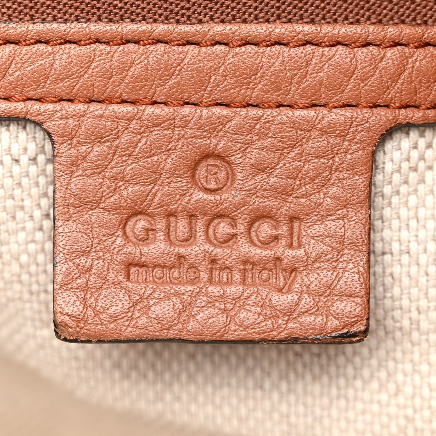 Gucci Pebbled Calfskin Medium Soho Chain Shoulder Bag Camelia 6 of 13