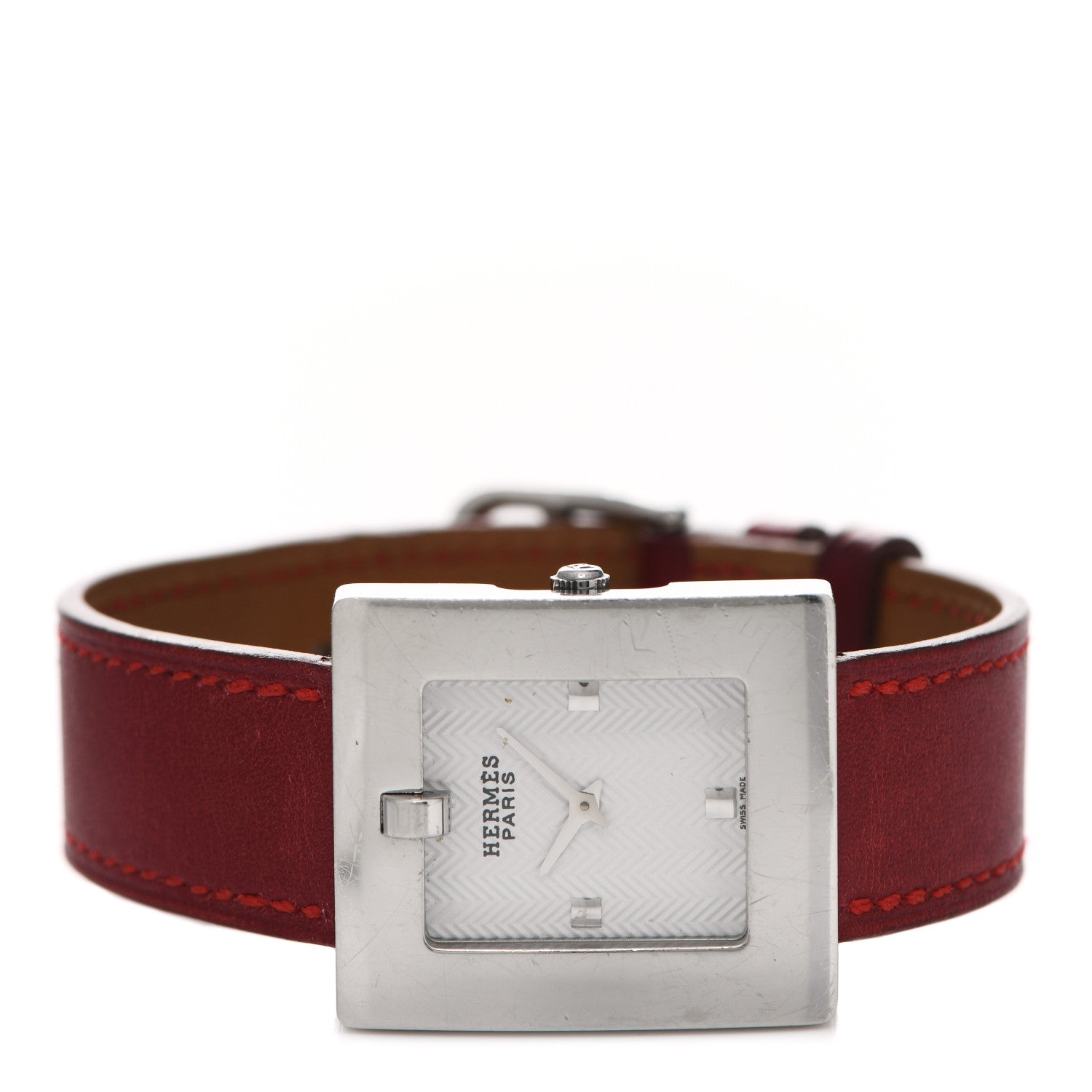 Hermes Stainless Steel Swift 26mm Belt Quartz Watch Rouge H 2 of 6