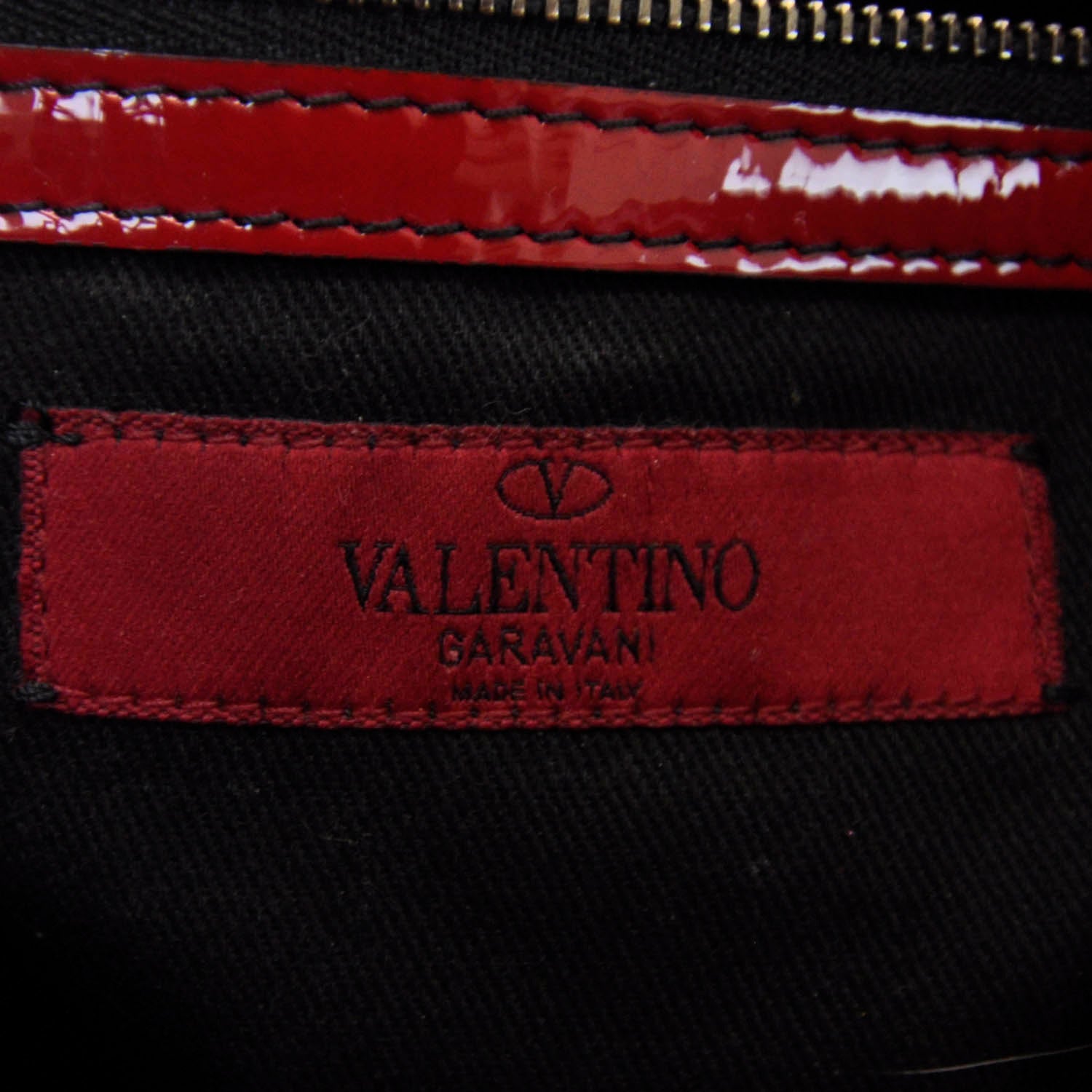 Valentino Garavani Patent Catch Satchel Red 8 of 8