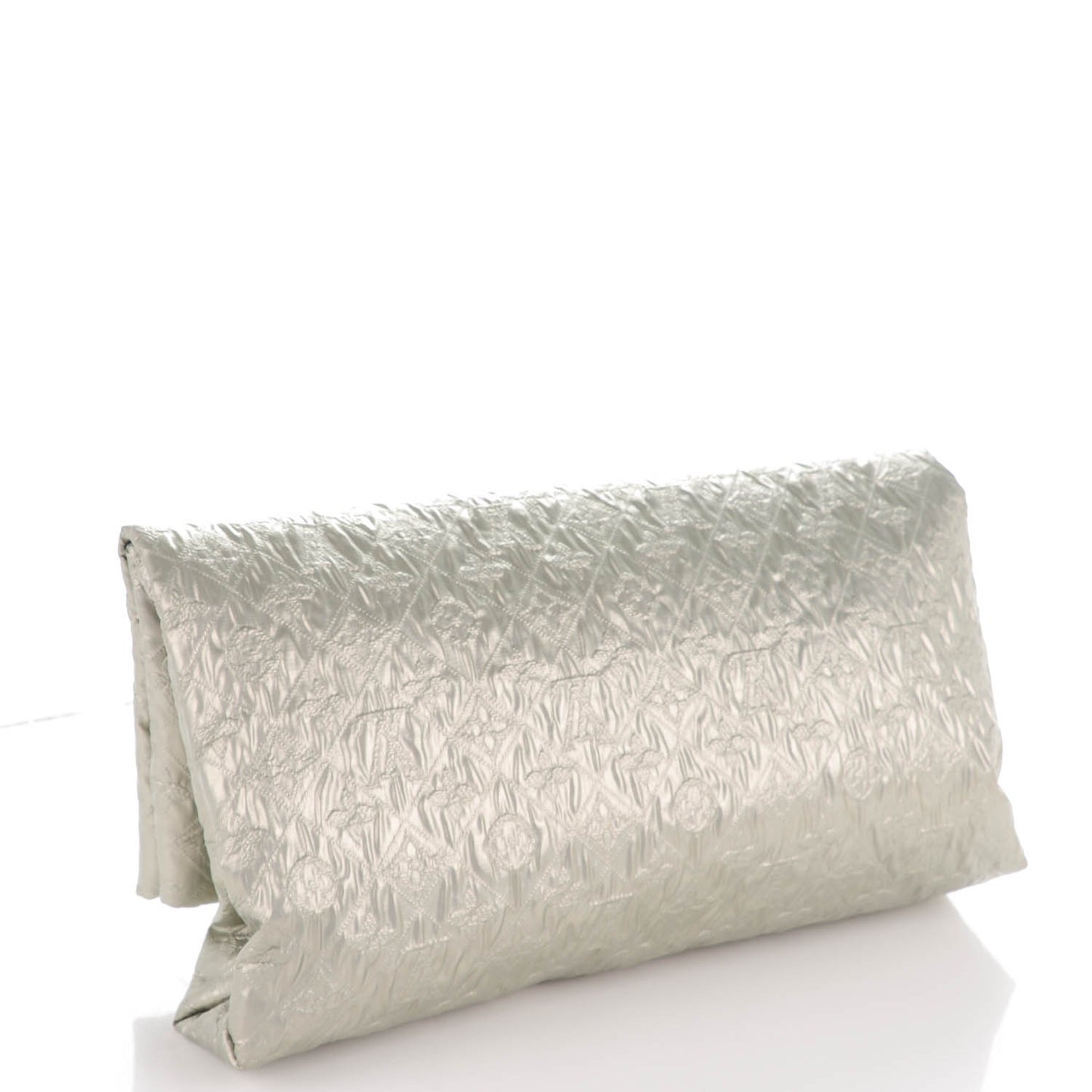 Jacquard Quilted Monogram Limelight Clutch GM Perle