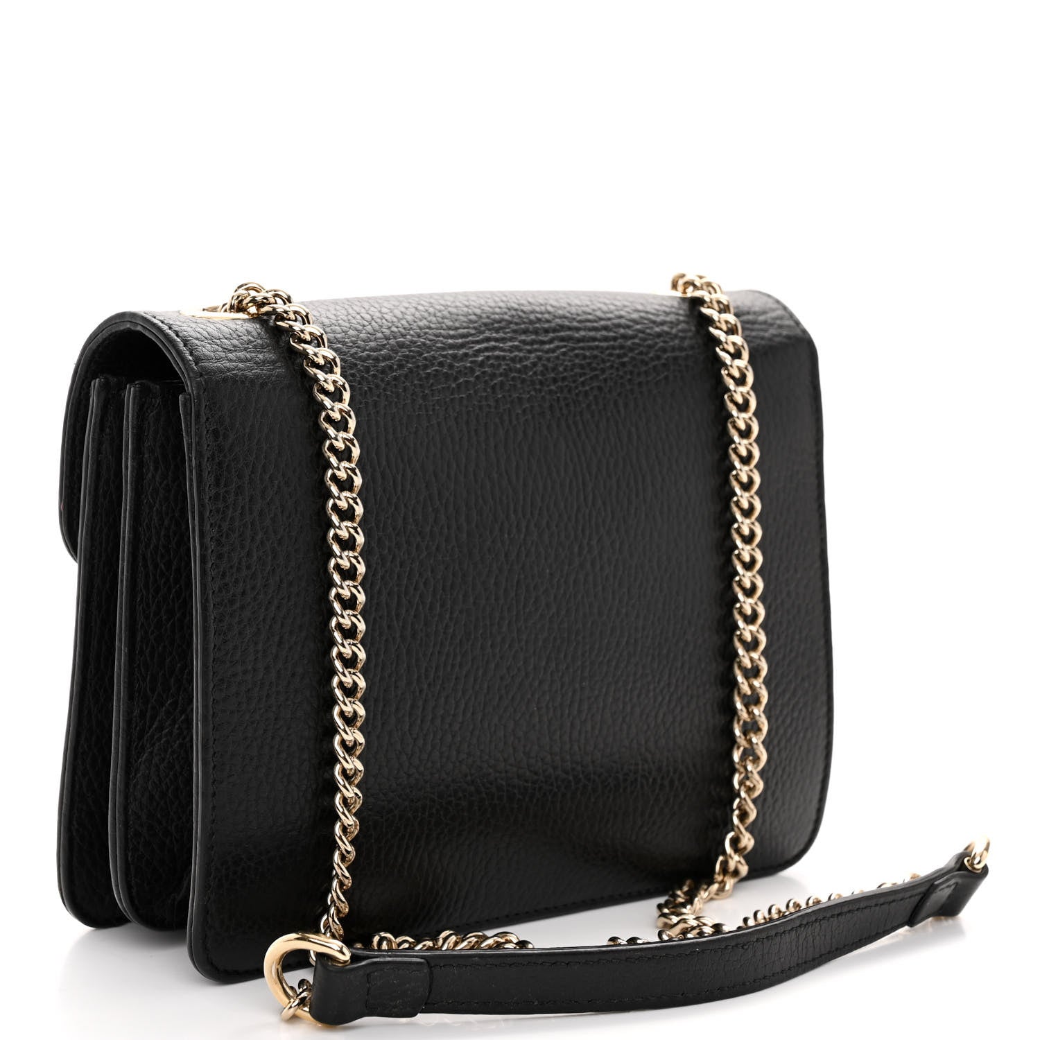 Gucci Dollar Calfskin Small Interlocking G Shoulder Bag Black 3 of 13