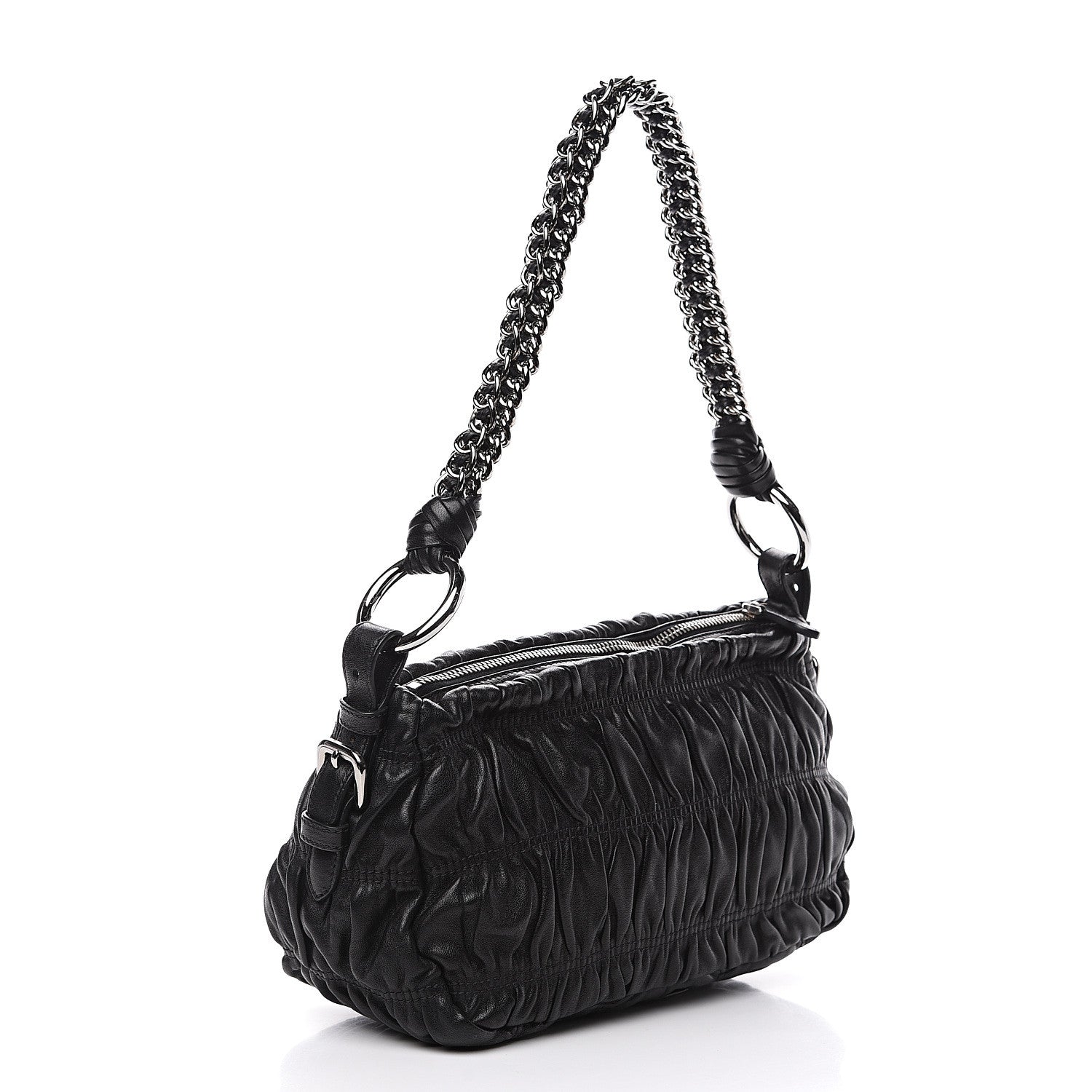 Prada Nappa Gaufre Mini Bag Black 2 of 8