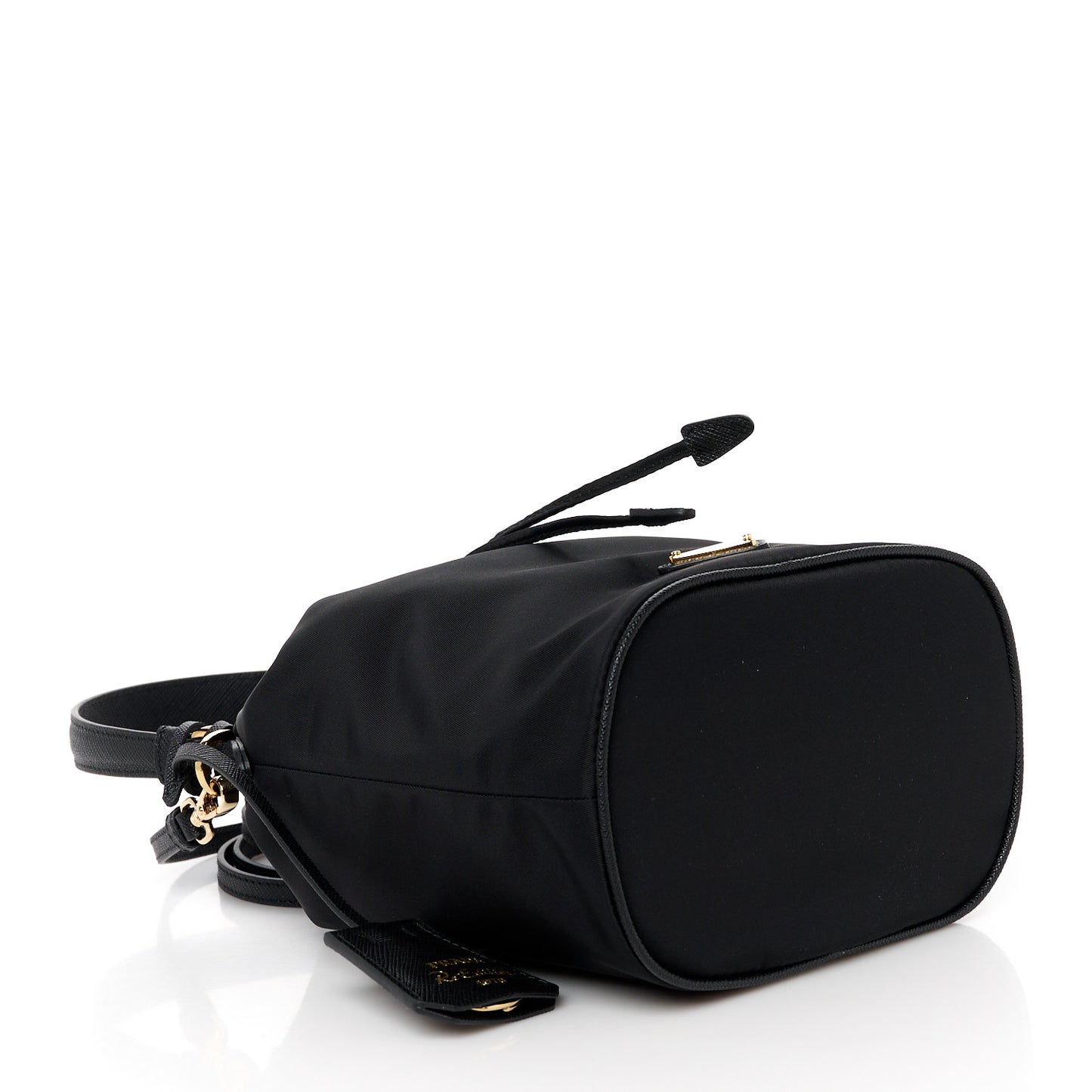 Re-Nylon Saffiano Mini Re-Edition 1978 Bucket Bag Black
