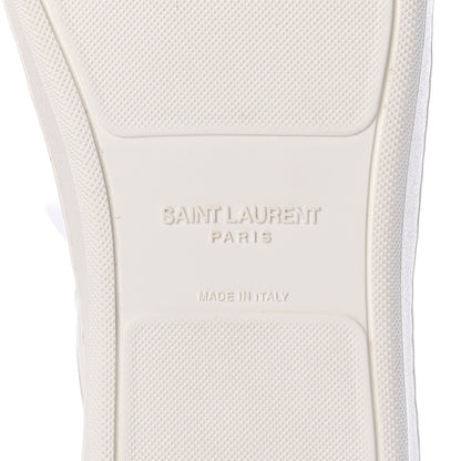 Saint Laurent Calfskin Mens Court Classic SL/10H High Top Sneakers 45 White Red 6 of 10