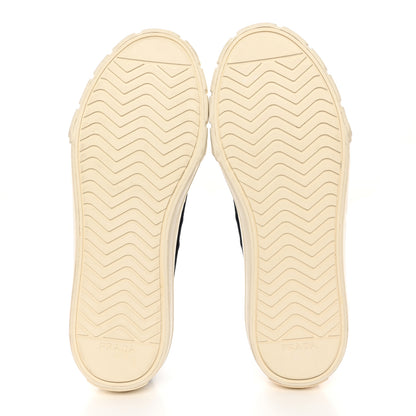 Prada Canvas Triangle Logo Wheel 35mm Sneakers 42 Navy 5 of 14