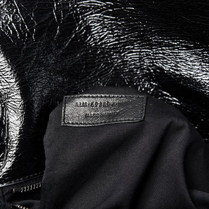 Saint Laurent Crinkled Calfskin Matelasse Monogram Medium Niki Chain Satchel Black 5 of 9