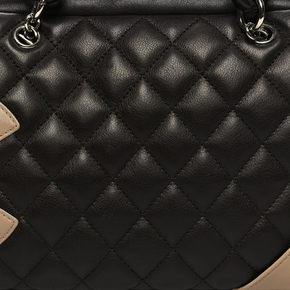 Chanel Calfskin Quilted Cambon Large Bowler Brown Beige 8 of 13