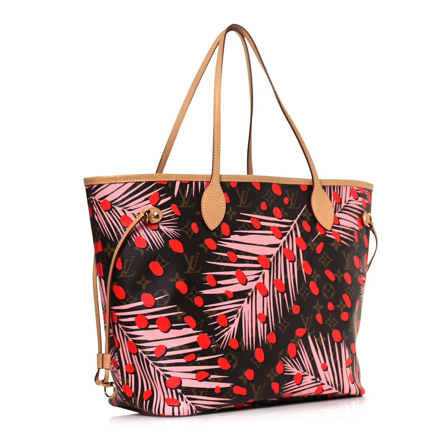 Monogram Jungle Dots Neo Neverfull MM Sugar Pink Poppy