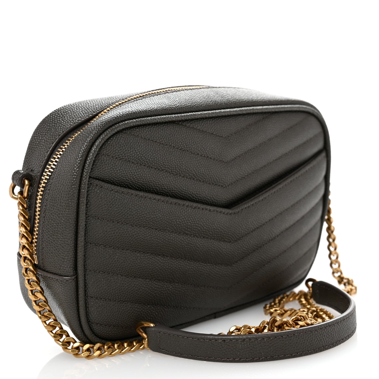 Saint Laurent Grain De Poudre Matelasse Monogram Mini Lou Camera Bag Pebble 3 of 10