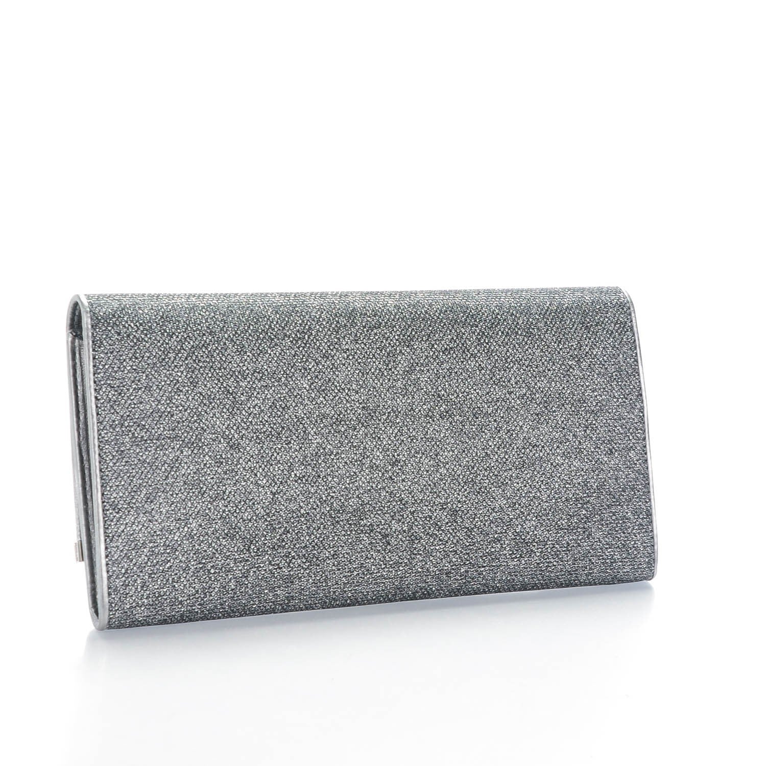 Jimmy Choo Lame Glitter Maia Clutch Grey 3 of 7