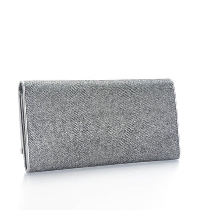 Jimmy Choo Lame Glitter Maia Clutch Grey 3 of 7