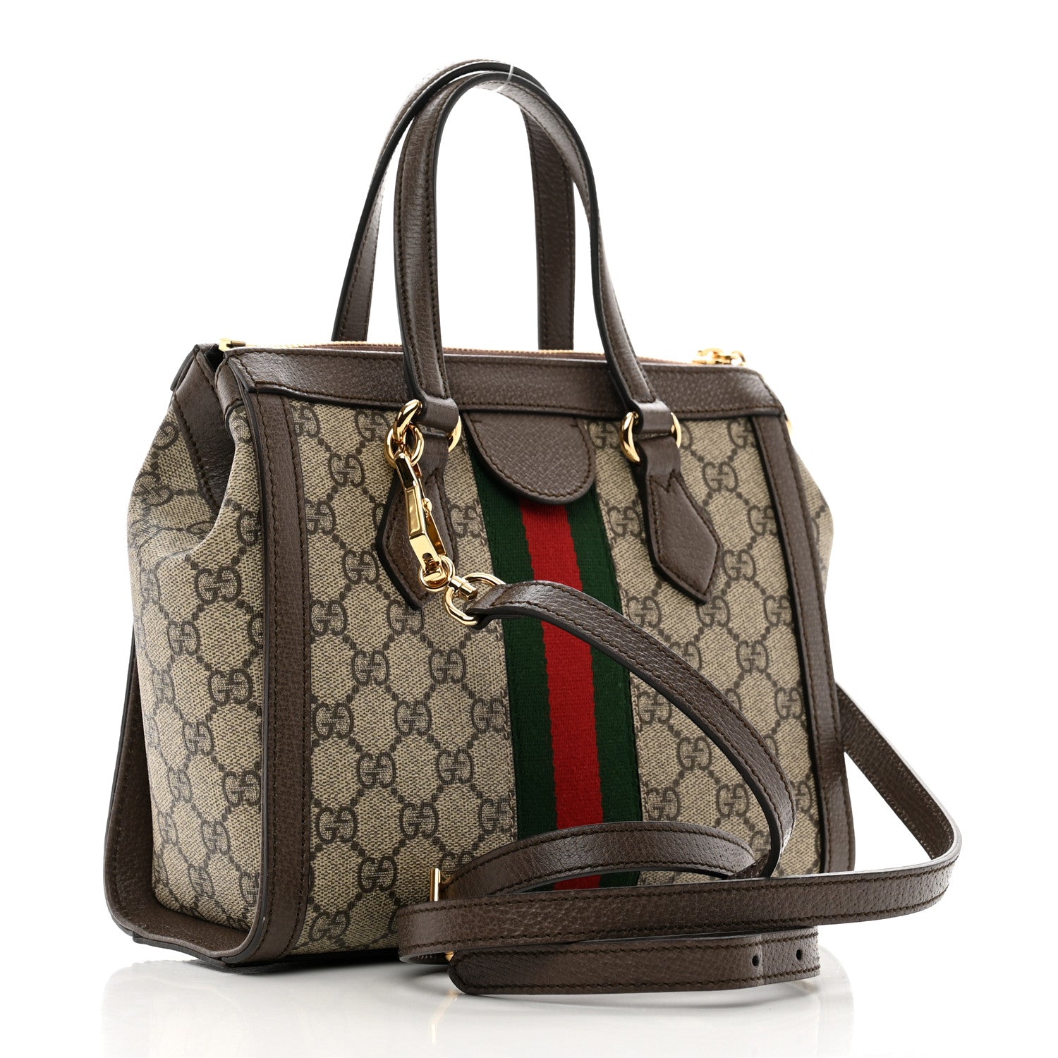 Gucci GG Supreme Monogram Small Ophidia Tote Bag Brown 3 of 10
