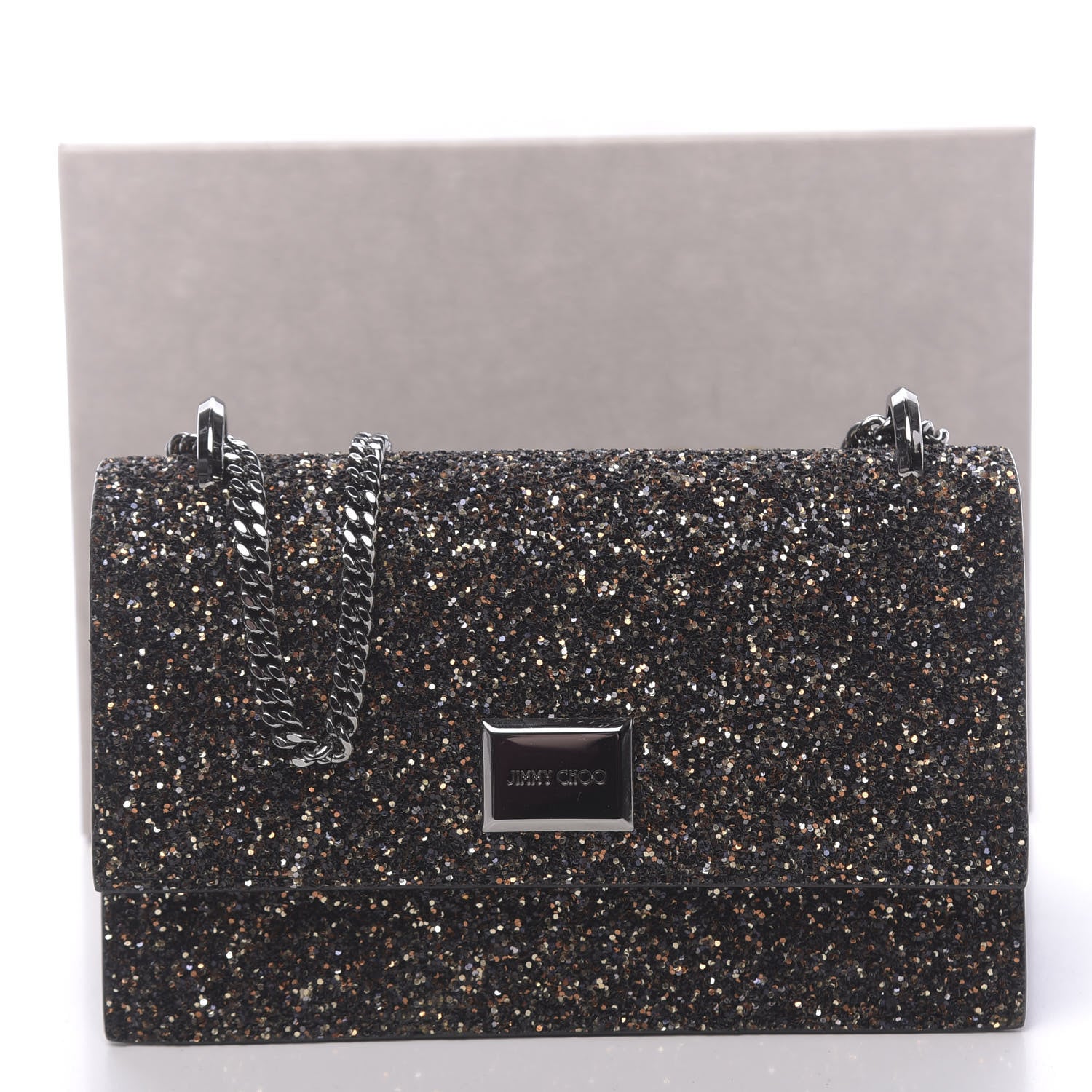 Jimmy Choo Glitter Fabric Leni Mini Shoulder Bag Amethyst 11 of 11