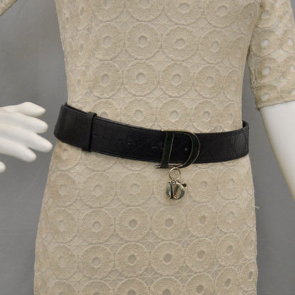 Christian Dior Cannage Belt 85 Black 2 of 5