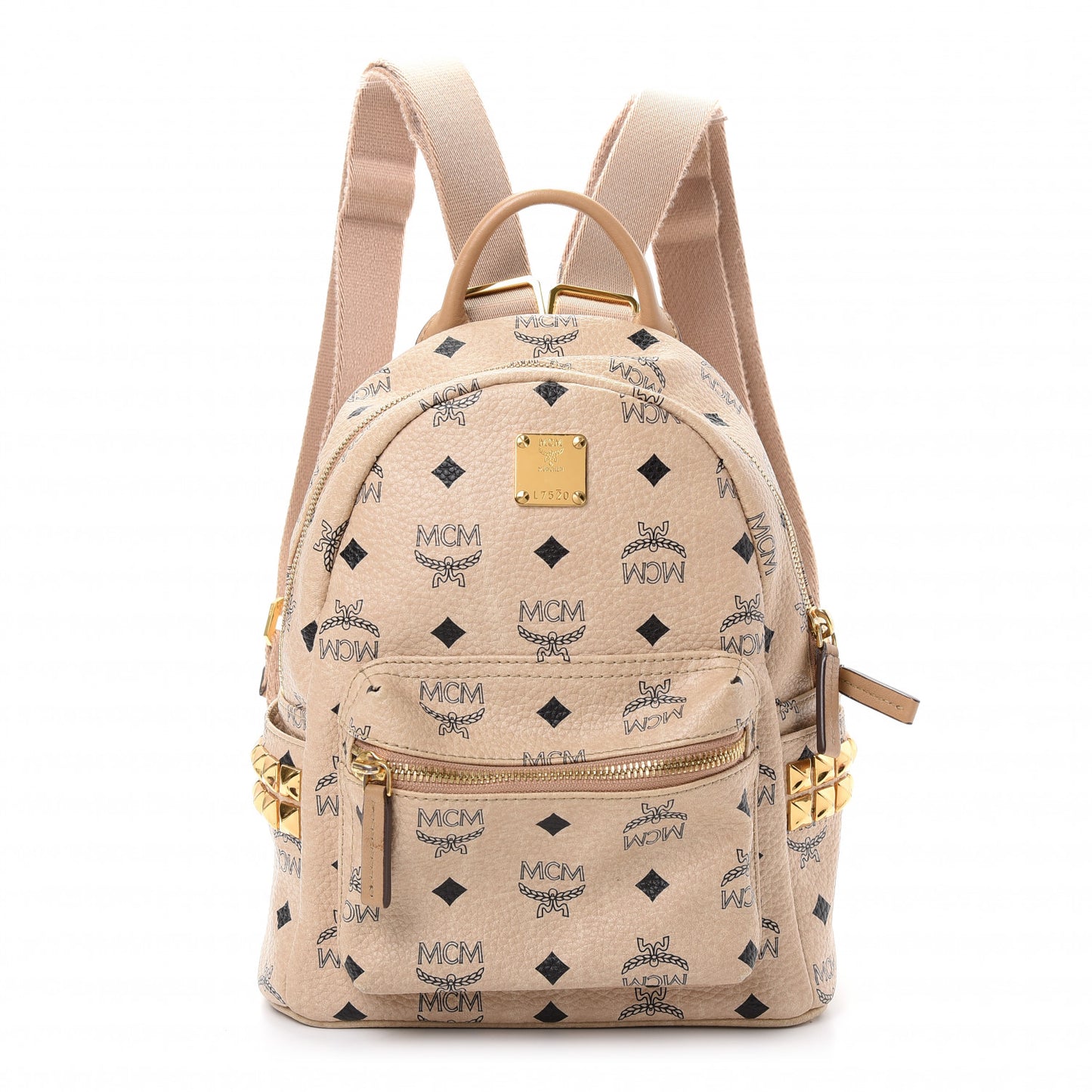 Visetos Side Stud Mini Stark Backpack Beige