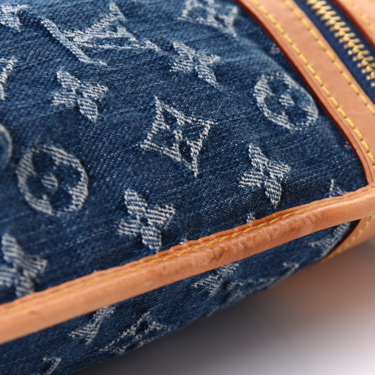 Louis Vuitton Monogram Denim Sac Plat Blue 9 of 10