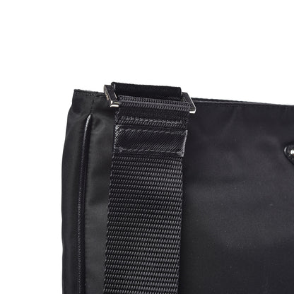 Prada Nylon Flat Messenger Bag Black 7 of 10