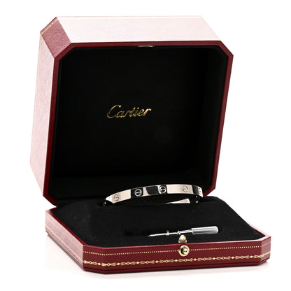 Cartier 18K White Gold LOVE Bracelet 18 9 of 9