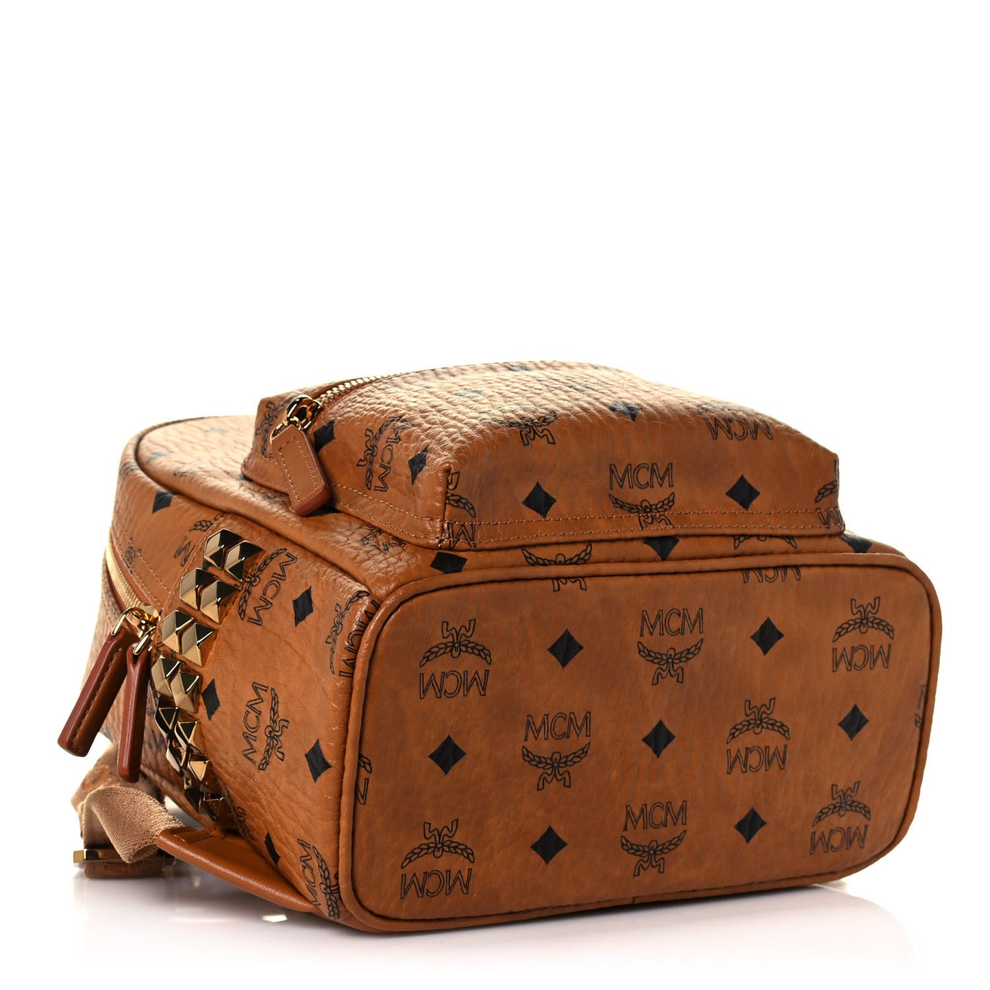 Visetos Small Side Stud Stark Backpack Cognac