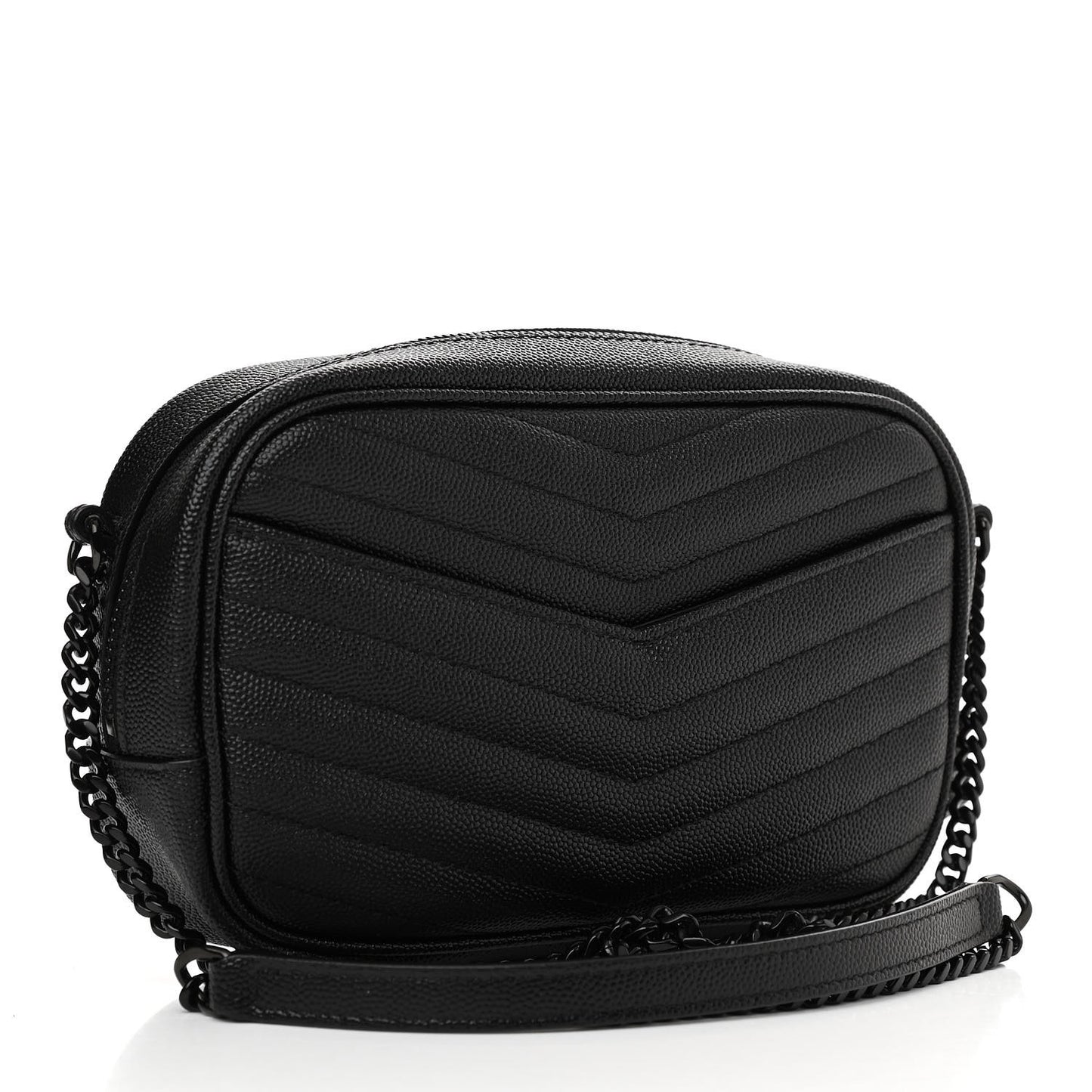 Grain De Poudre Matelasse Monogram Mini Lou Camera Bag Black