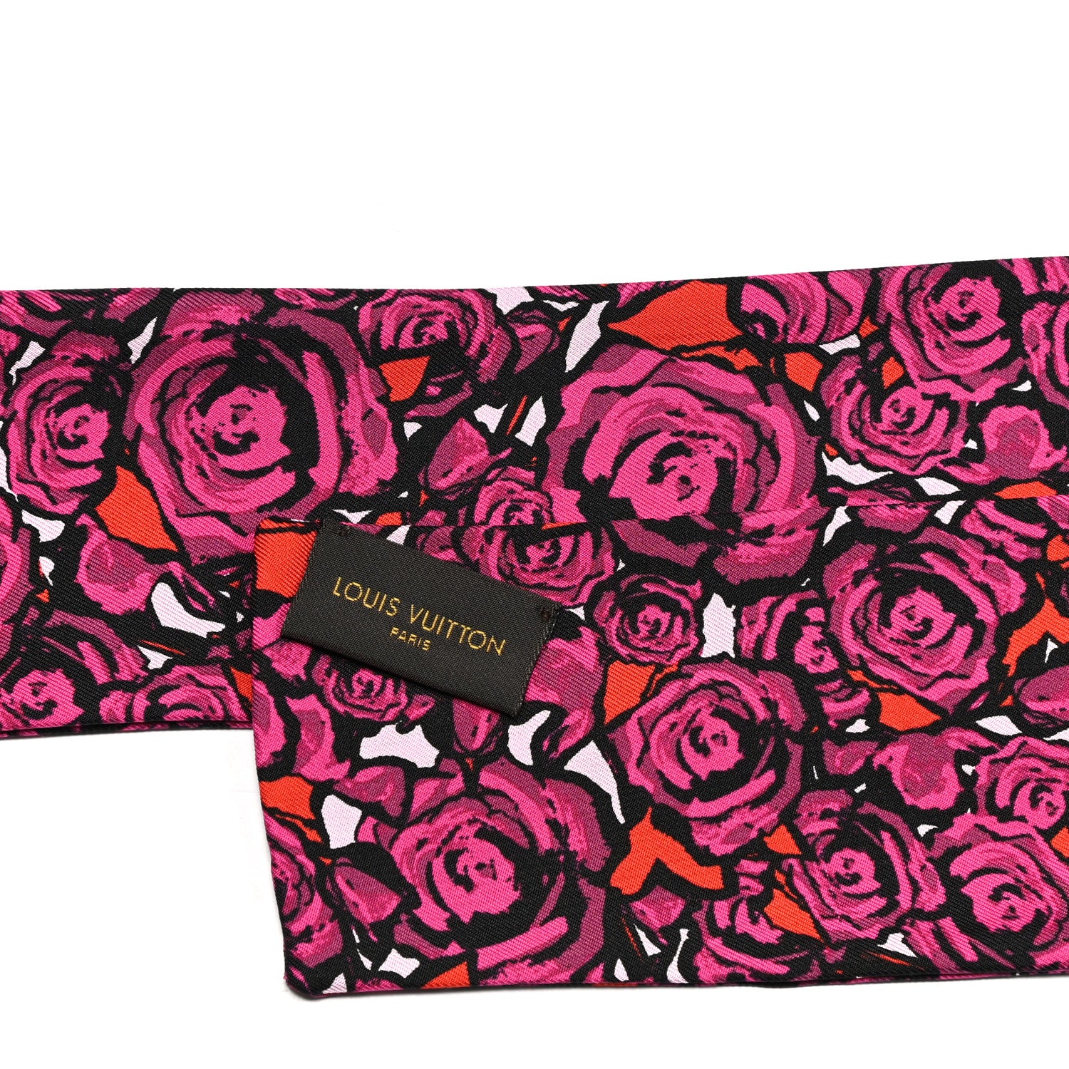 Louis Vuitton Silk Rock'n'Roses Bandeau Berry 3 of 4