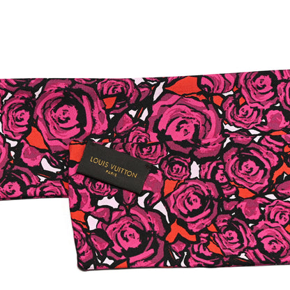 Louis Vuitton Silk Rock'n'Roses Bandeau Berry 3 of 4