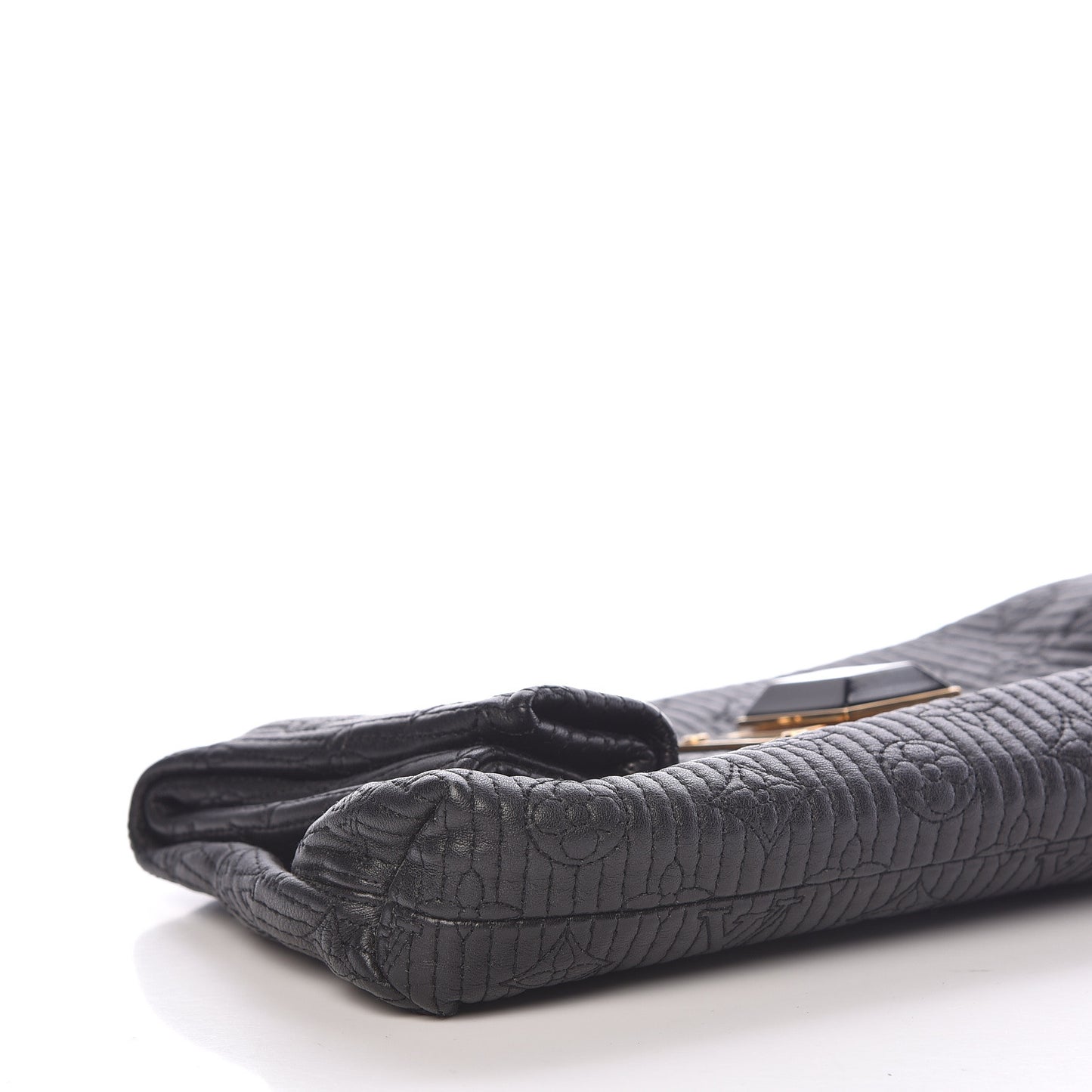 Calfskin Quilted Monogram Altair Clutch Black