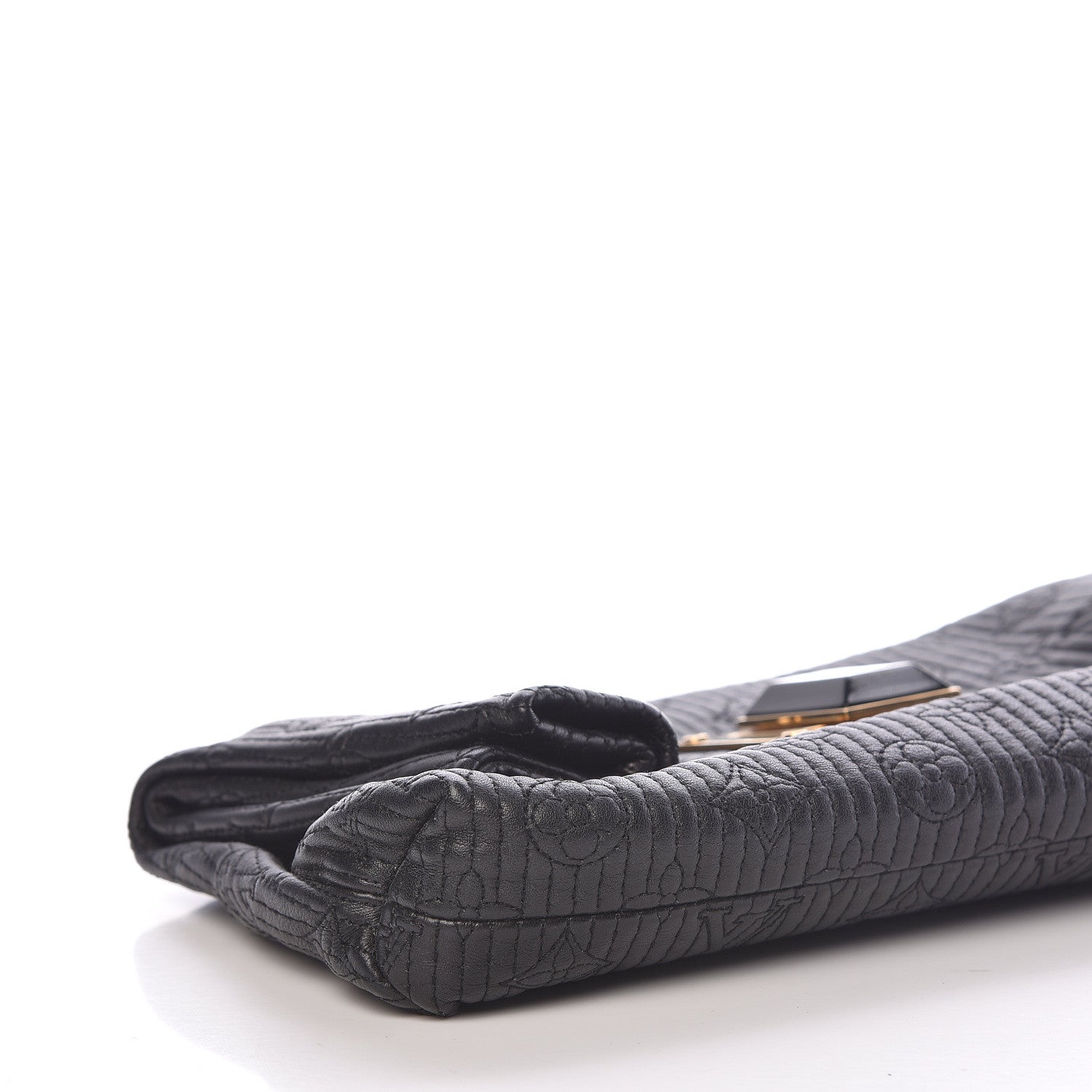 Louis Vuitton Calfskin Quilted Monogram Altair Clutch Black 7 of 10