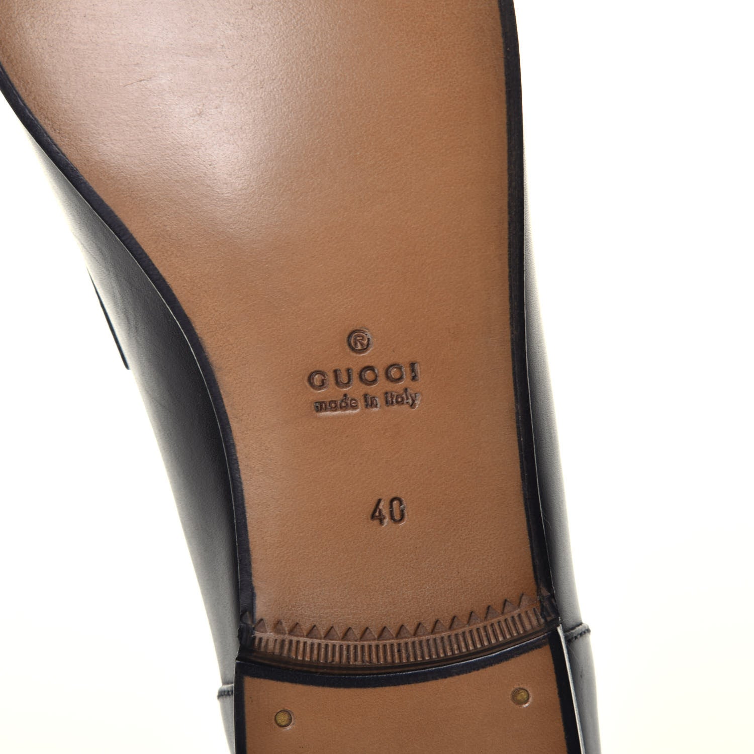 Gucci Calfskin Womens Jordaan Loafers 40 Black 6 of 9