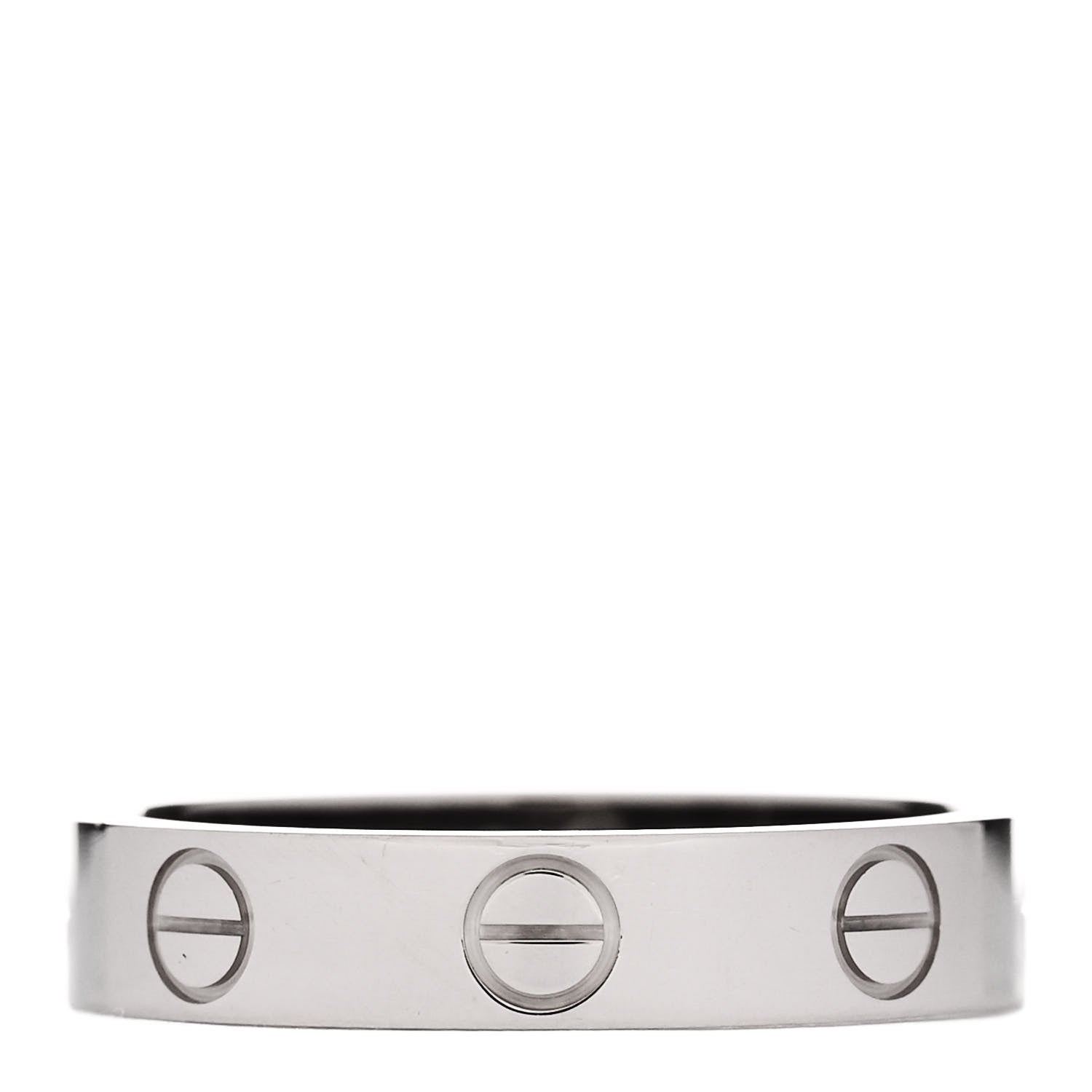 Cartier 18K White Gold 3.5mm LOVE Wedding Band Ring 50 5.25 1 of 5