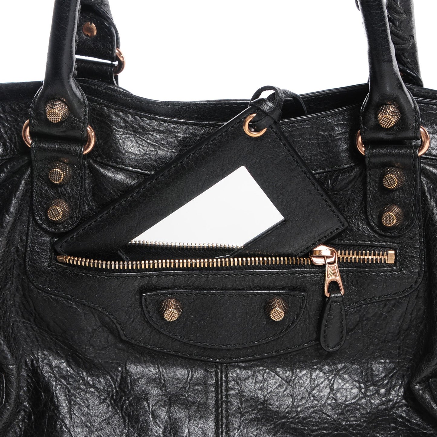 Agneau Giant 12 Rose Gold Hardware Part Time Black