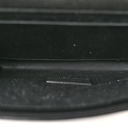 Saint Laurent Grain De Poudre Textured Mixed Matelasse Triquilt Monogram Clutch Black 5 of 8