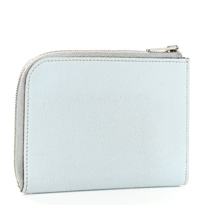 Hermes Chevre Mysore Remix Duo Wallet Blue Brume Vert Criquet 3 of 10