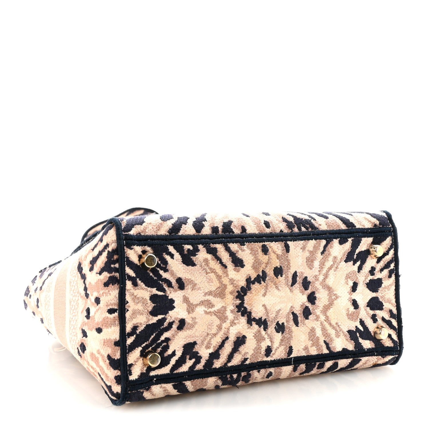 Christian Dior Canvas Embroidered Medium Tie And Dior Lady D-Lite