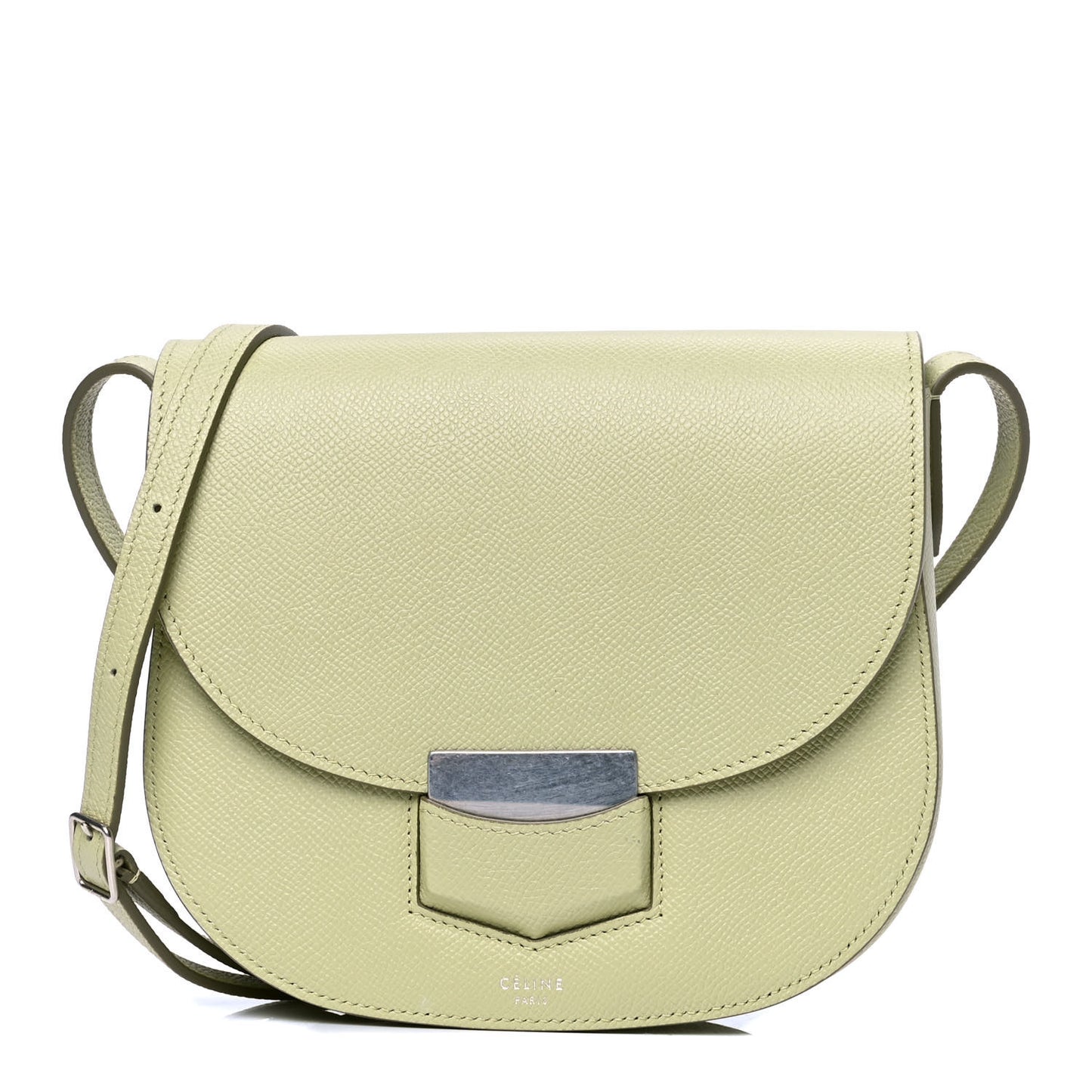 Grained Calfskin Small Trotteur Jade