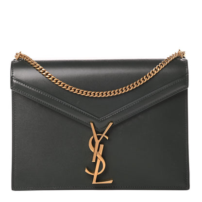 Saint Laurent Smooth Calfskin Monogram Cassandra Clasp Bag Dark Green 1 of 15