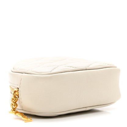 Saint Laurent Lambskin Quilted Lolita Cosmetic Pouch Crema Soft 3 of 6