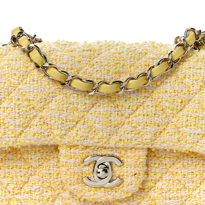 Chanel Tweed Quilted Mini Rectangular Flap Yellow Pink 8 of 11