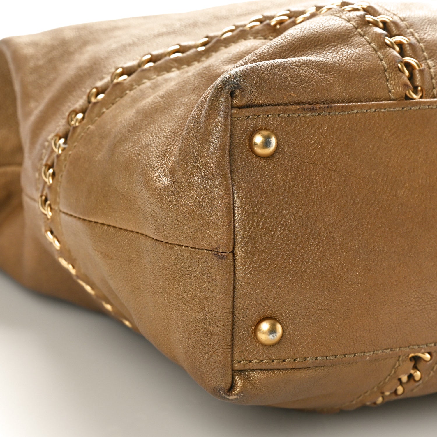 Chanel Metallic Calfskin Luxe Ligne Tote Gold 9 of 15