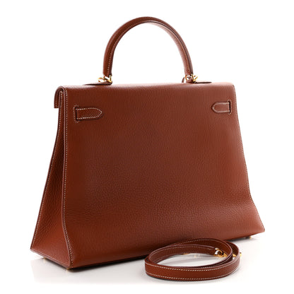 Hermes Ardennes Kelly Sellier 35 Noisette 3 of 10