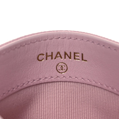 Chanel Caviar Quilted Card Holder Light Pink 6 of 9